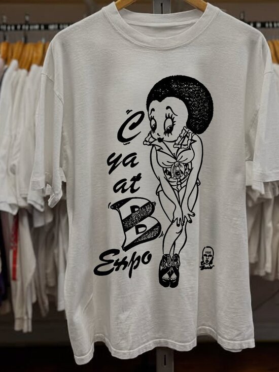 Other - Rare Marilyn Manson X Betty Bop Washed White Tee